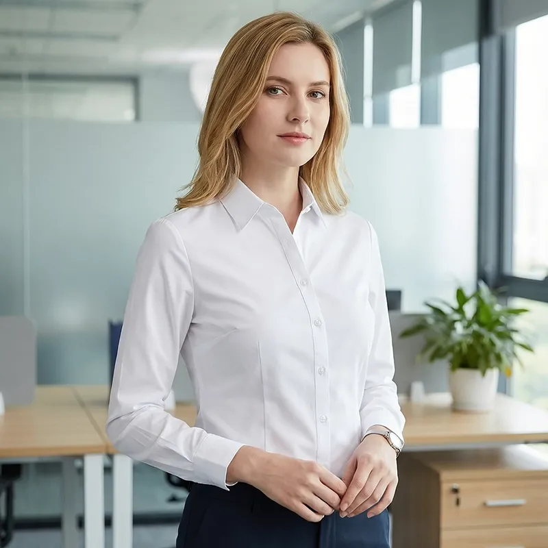 women blouse, women shirt, white blouse, work blouse, office blouse, slim fit blouse