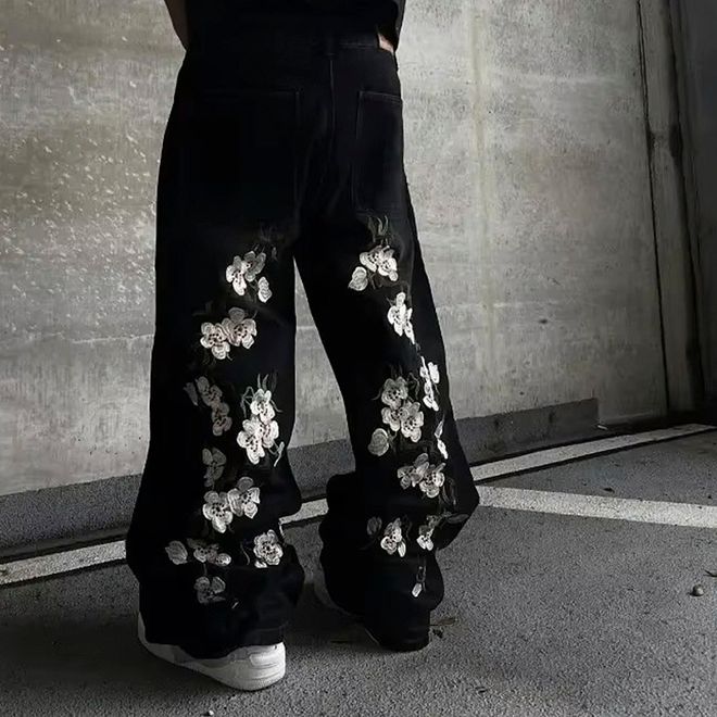 baggy jeans, wide leg jeans, wide leg pants, men jeans