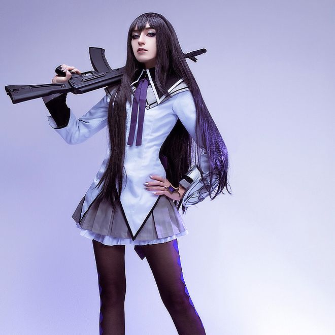 anime cosplay, akemi homura cosplay, homura cosplay