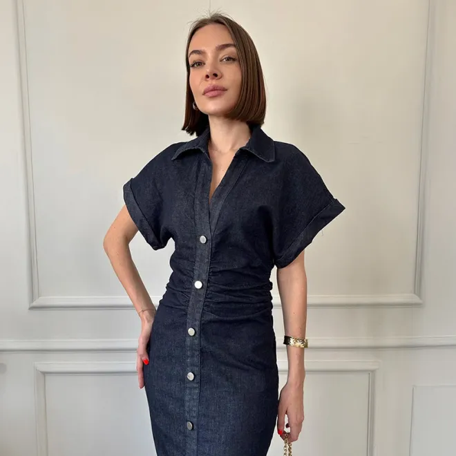 denim dress, midi dress, denim midi dress, button dress